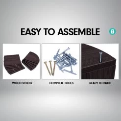 5-Tier Corner Wall Shelf Display Storage Shelves – Dark Brown -Furniture Shop WSH KLN DBN 2