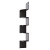 5-Tier Corner Wall Shelf Display Storage Shelves – Dark Brown