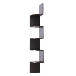 5-Tier Corner Wall Shelf Display Storage Shelves – Dark Brown