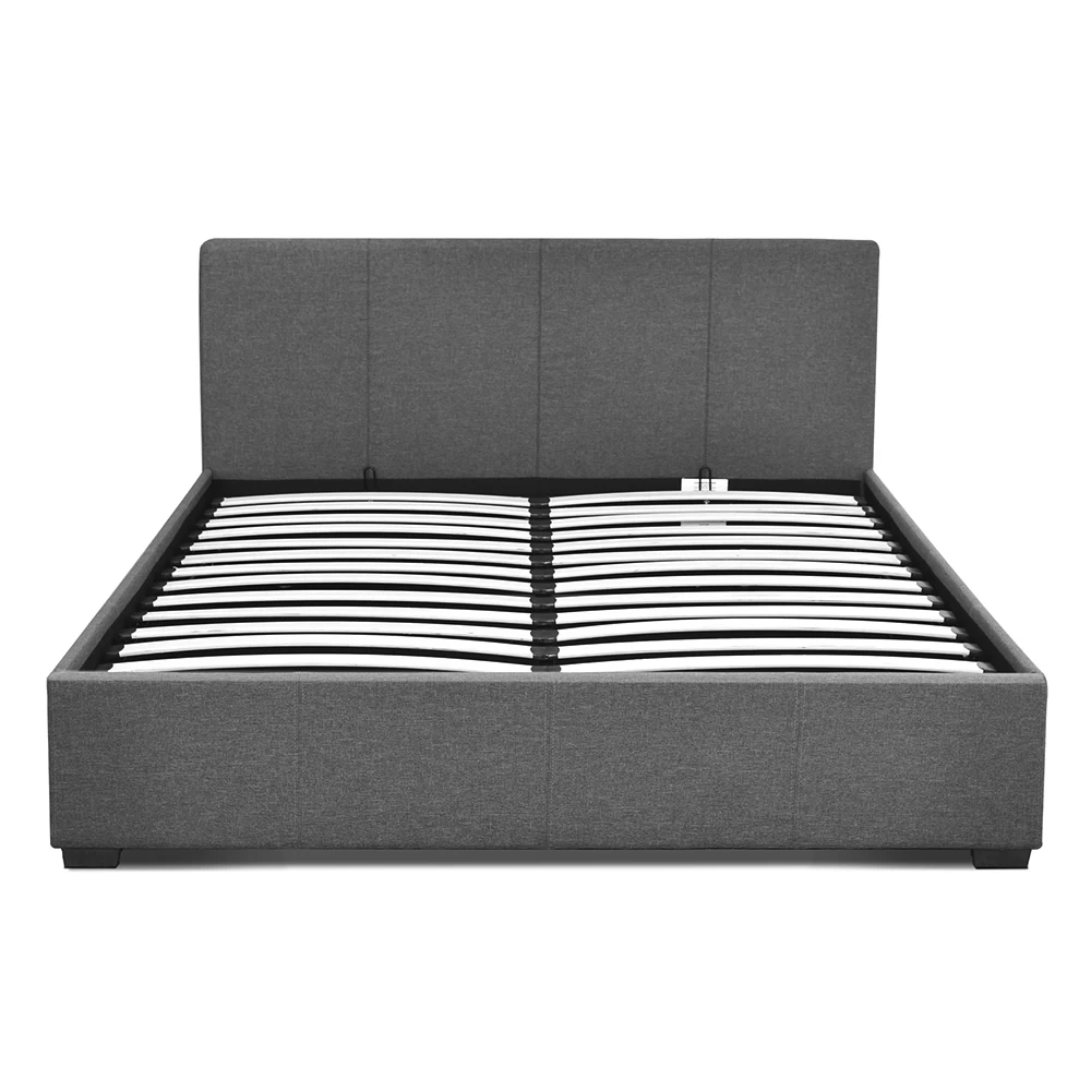 Artiss Double Size Fabric And Wood Bed Frame Headborad – Grey 5 Artiss Double Size Fabric And Wood Bed Frame Headborad – Grey - Image 3