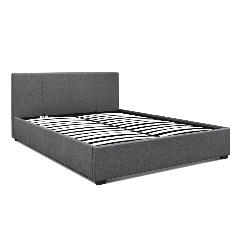 Artiss Double Size Fabric And Wood Bed Frame Headborad – Grey 6 Artiss Double Size Fabric And Wood Bed Frame Headborad – Grey - Image 4