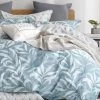 100% Cotton Queen Size 3pcs Ackley Blue Quilt Cover Set -Furniture Shop ds lc0340q1
