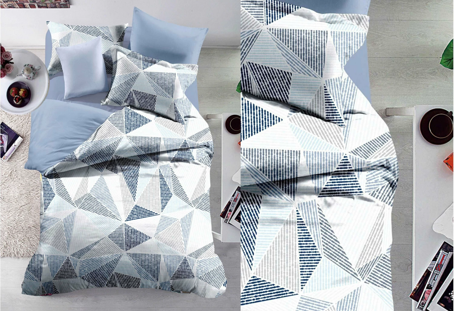 King Size Halsey Grey And White Geometric Pattern Quilt Cover Set (3PCS) 3 King Size Halsey Grey And White Geometric Pattern Quilt Cover Set (3PCS)