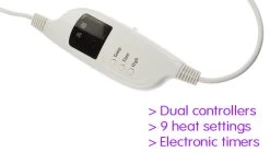 Polyester 9 Level Heated Settings Electric Blanket – Queen 7 Polyester 9 Level Heated Settings Electric Blanket – Queen -Furniture Shop eBlankey control 1 1