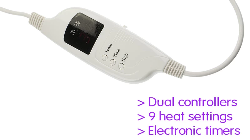 Polyester 9 Level Heated Settings Electric Blanket – Queen 5 Polyester 9 Level Heated Settings Electric Blanket – Queen - Image 3