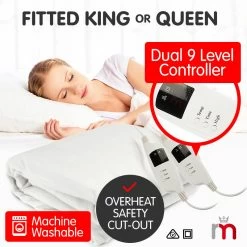 Polyester 9 Level Heated Settings Electric Blanket – King