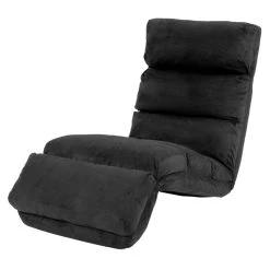 Adjustable Cushioned Floor Gaming Lounge Chair 175 X 56 X 20cm – Black