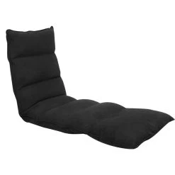 Adjustable Cushioned Floor Gaming Lounge Chair 174 X 56 X 15cm – Black