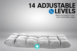 Adjustable Cushioned Floor Gaming Lounge Chair 99 X 41 X 12cm – Grey -Furniture Shop fcr qlg 804 blk f 7