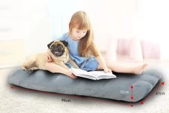 Adjustable Cushioned Floor Gaming Lounge Chair 99 X 41 X 12cm – Grey -Furniture Shop fcr qlg 804 gry f 5