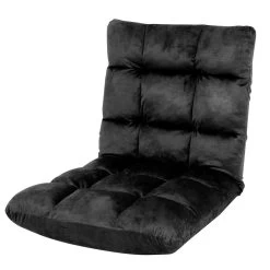 Adjustable Cushioned Floor Gaming Lounge Chair 100 X 50 X 12cm – Black