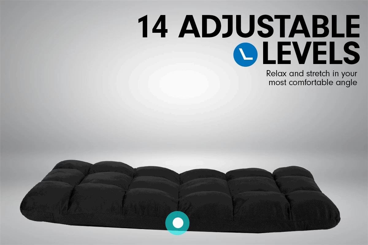 Adjustable Cushioned Floor Gaming Lounge Chair 100 X 50 X 12cm – Black 5 Adjustable Cushioned Floor Gaming Lounge Chair 100 X 50 X 12cm – Black - Image 3