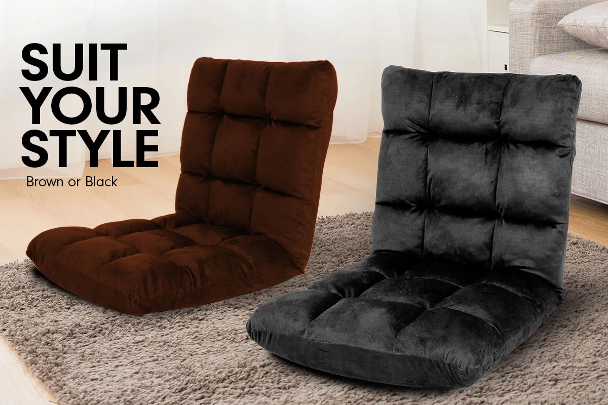 Adjustable Cushioned Floor Gaming Lounge Chair 100 X 50 X 12cm – Black 7 Adjustable Cushioned Floor Gaming Lounge Chair 100 X 50 X 12cm – Black - Image 5