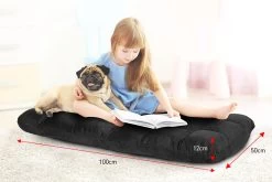 Adjustable Cushioned Floor Gaming Lounge Chair 99 X 41 X 12cm – Black -Furniture Shop fcr qlg 809 blk f7