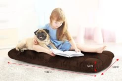 Adjustable Cushioned Floor Gaming Lounge Chair 100 X 50 X 12cm – Brown -Furniture Shop fcr qlg 809 brn f6