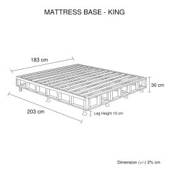 Mattress Base King Size Charcoal -Furniture Shop infographic k 14 3