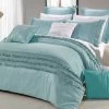 Queen Size Haze Aqua Quilt Cover Set (3PCS) 1 Queen Size Haze Aqua Quilt Cover Set (3PCS) -Furniture Shop m21aqu