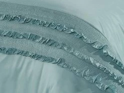 King Size Haze Aqua Quilt Cover Set (3PCS) -Furniture Shop m21aqu 1 1