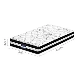 Giselle Bedding Single Size Euro Spring Foam Mattress -Furniture Shop mattress tt30 single 01 2