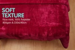 800GSM Heavy Double-Sided Faux Mink Blanket – Red 10 800GSM Heavy Double-Sided Faux Mink Blanket – Red -Furniture Shop mnkhv rd f3