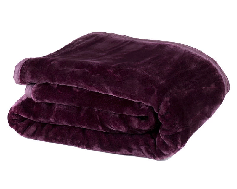 800GSM Heavy Double-Sided Faux Mink Blanket – Purple 4 800GSM Heavy Double-Sided Faux Mink Blanket – Purple - Image 2