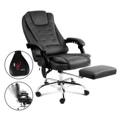 8 Point Reclining Message Chair – Black -Furniture Shop moc 9mj bk combo 04