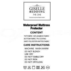 Giselle Bedding King Single Size Waterproof Bamboo Mattress Protector -Furniture Shop mp bam ks 08