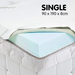 Cool GEL Memory Foam Mattress Topper – Single -Furniture Shop mts top gel sn 1