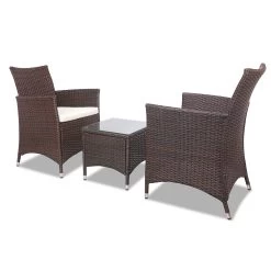 Gardeon 3 Piece Wicker Outdoor Furniture Set – Brown 13 Gardeon 3 Piece Wicker Outdoor Furniture Set – Brown -Furniture Shop odf bistro rattan br 03
