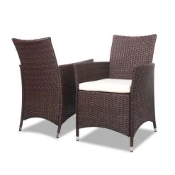 Gardeon 3 Piece Wicker Outdoor Furniture Set – Brown 14 Gardeon 3 Piece Wicker Outdoor Furniture Set – Brown -Furniture Shop odf bistro rattan br 04