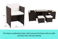 9pc PE Rattan Cube Dining Garden Set – Brown 11 9pc PE Rattan Cube Dining Garden Set – Brown -Furniture Shop rta asa 929 9pc bw f 4a