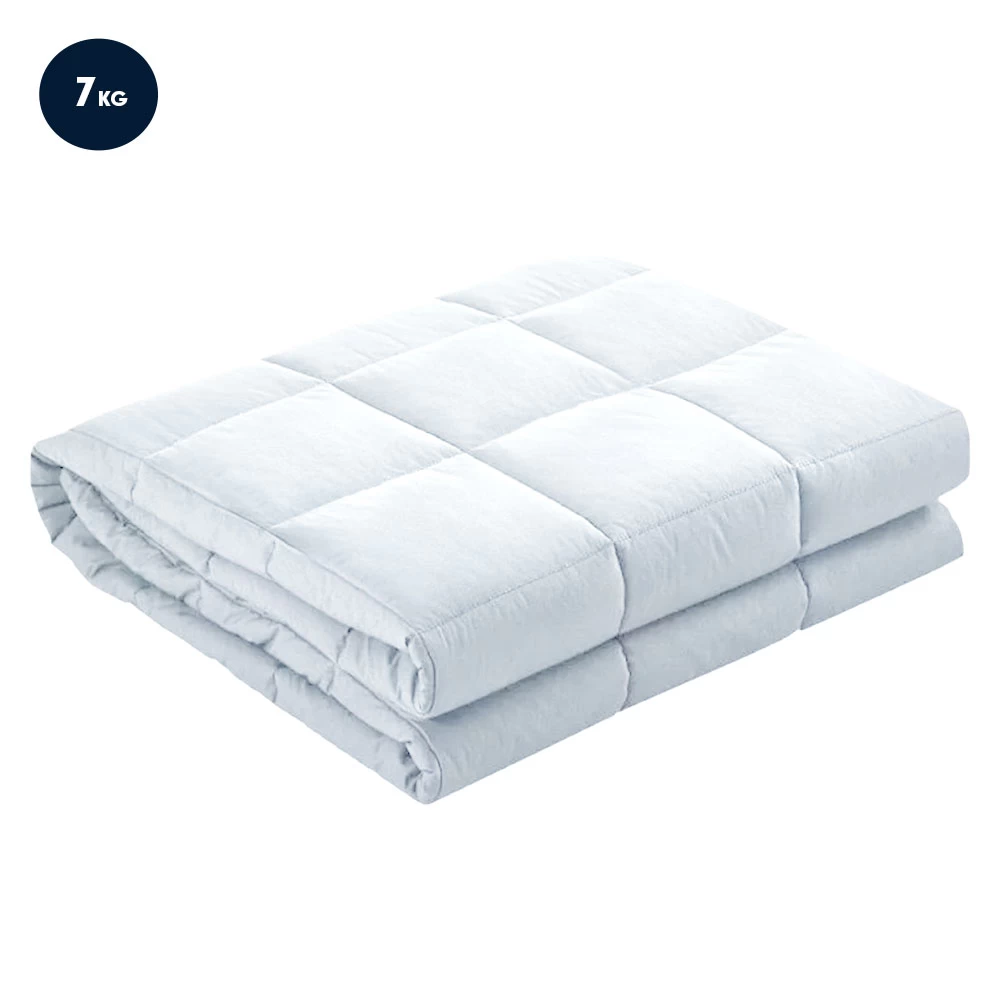 Laura Hill Weighted Blanket Heavy Kids Quilt Doona 7Kg – White 3 Laura Hill Weighted Blanket Heavy Kids Quilt Doona 7Kg – White