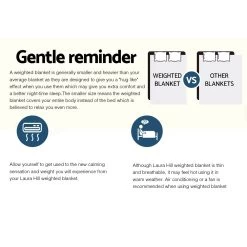 Laura Hill Weighted Blanket Heavy Kids Quilt Doona 7Kg – White 13 Laura Hill Weighted Blanket Heavy Kids Quilt Doona 7Kg – White -Furniture Shop wb ytx 7kg wh k5